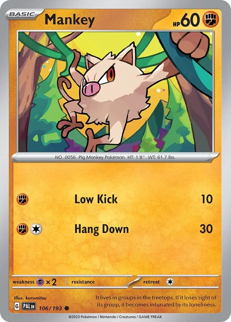 Mankey Reverse Holo