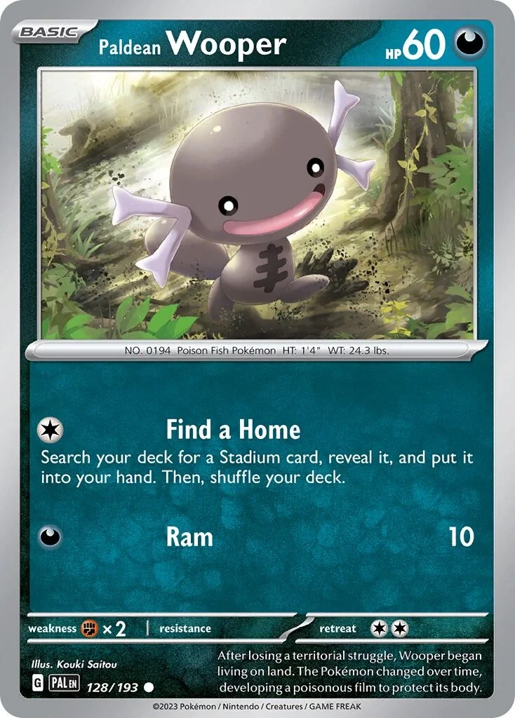 Paldean Wooper Reverse Holo