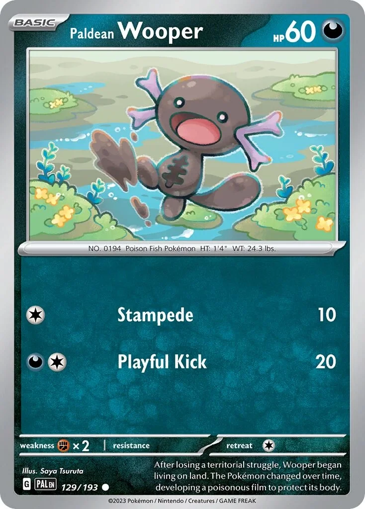 Paldean Wooper Reverse Holo