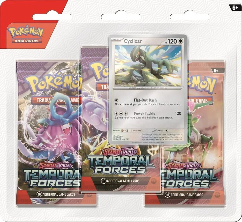 Pokemon Temporal Forces 3 Pack Blister (Cyclizar)