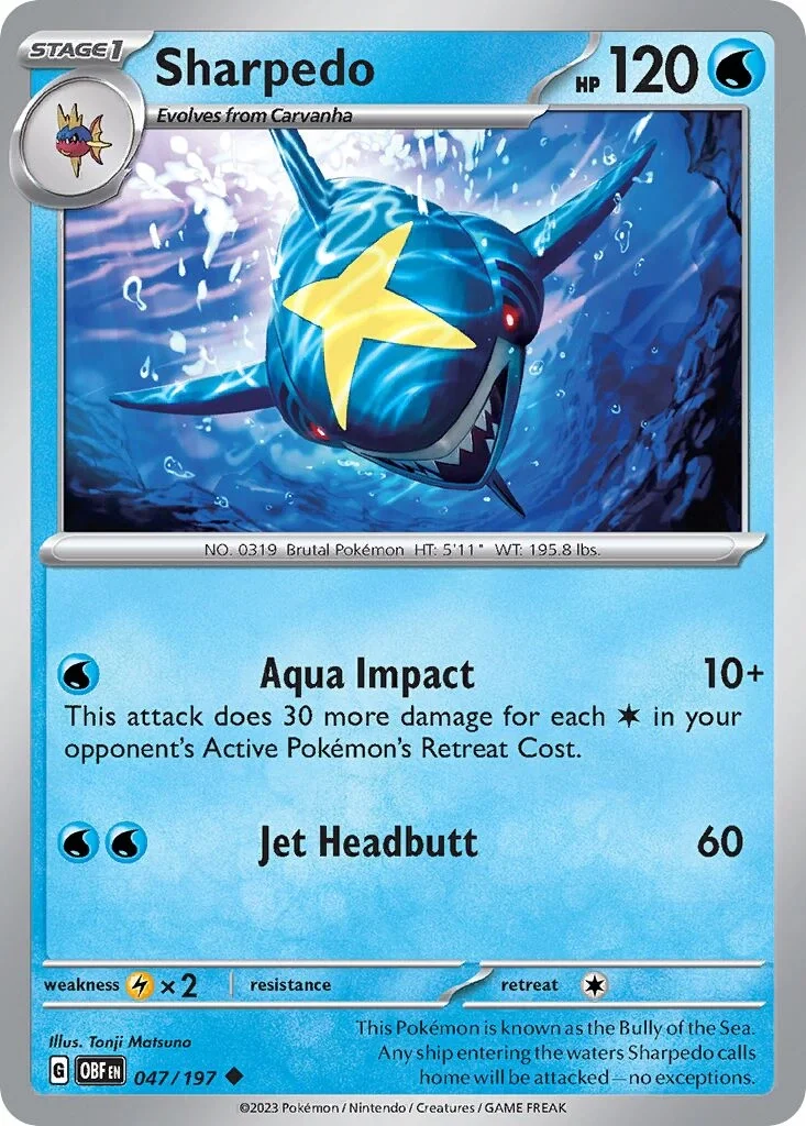 Sharpedo Reverse Holo