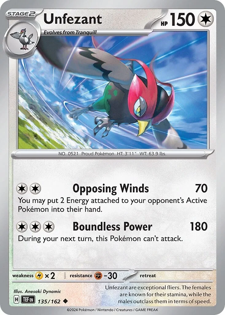 Unfezant Reverse Holo