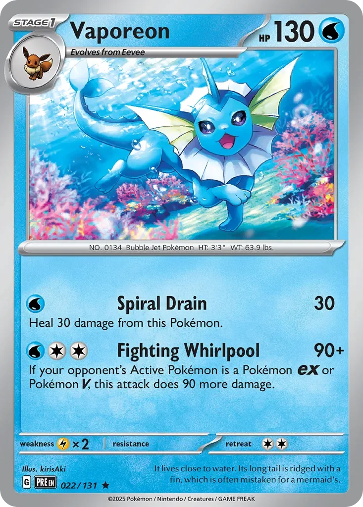 Vaporeon Reverse Holo