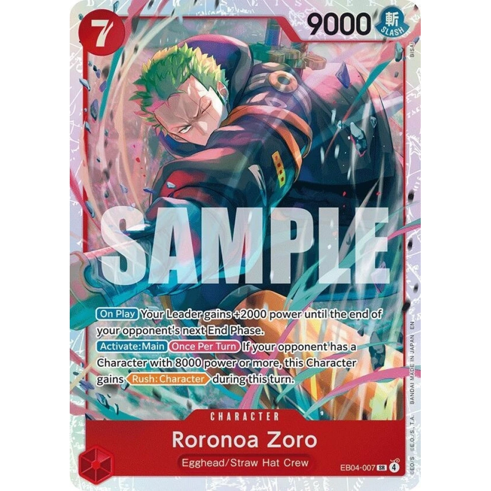 ゾロ　EB04-007 SR 4枚 Roronoa Zoro EB04-007 SR