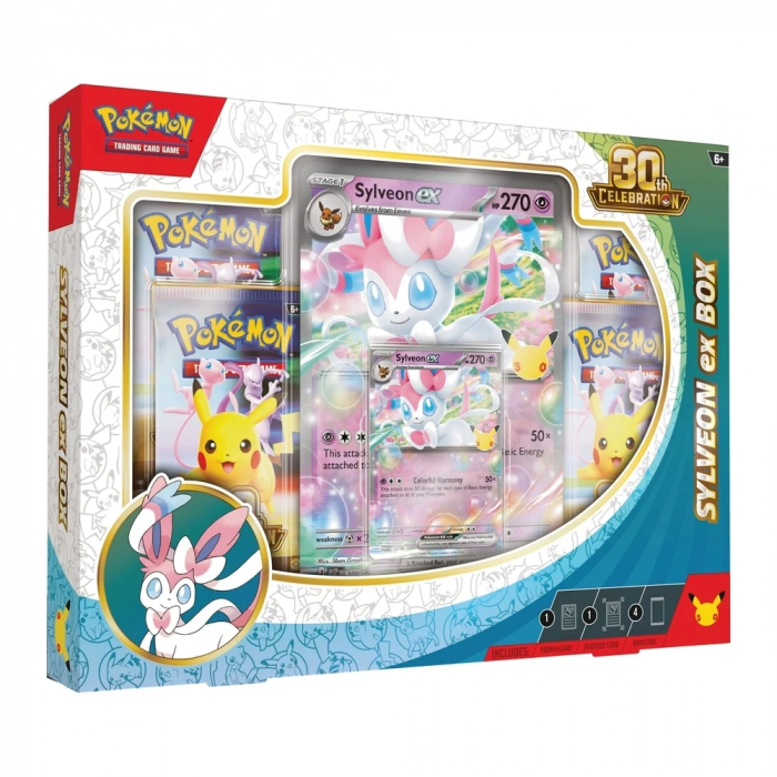 Pokemon TCG: 30th Anniversary Celebration Sylveon ex Collection Box