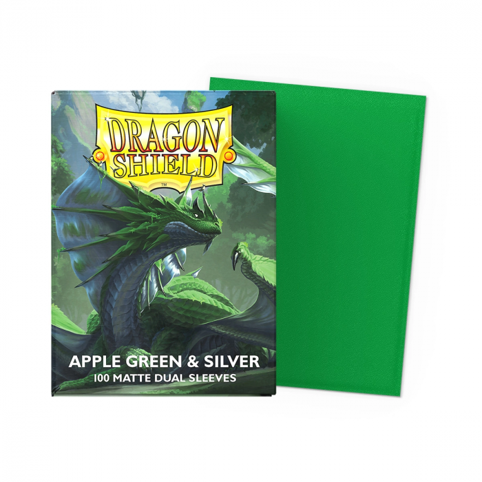 Dragon Shield Apple Green & Silver - Matte Dual Sleeves ürün görseli