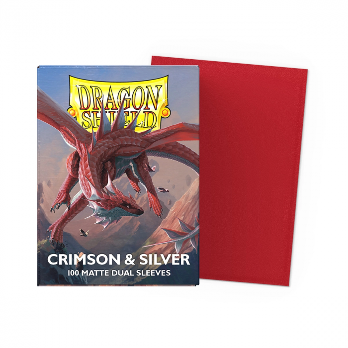Dragon Shield Crimson & Silver - Matte Dual Sleeves ürün görseli