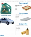PEUGEOT 206 1.6i MOTOR KODU NFZ (TU5JP) 66KW 90HP YAĞ BAKIM SETİ