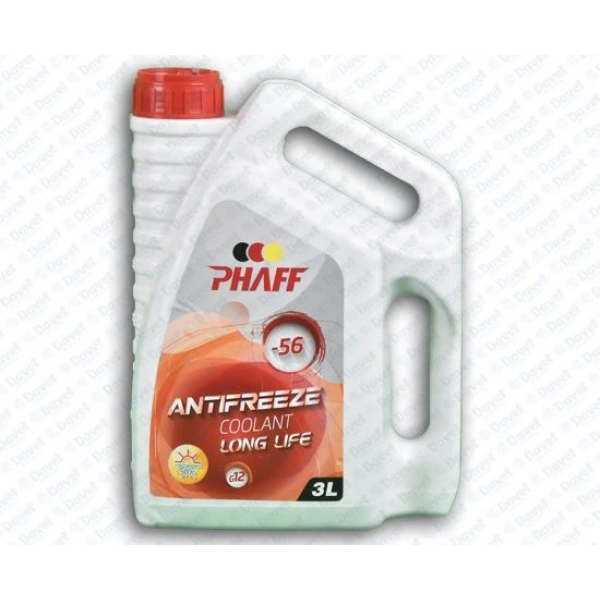 Phaff Antifiriz Kırmızı Organik 3 Lt -56 Derece