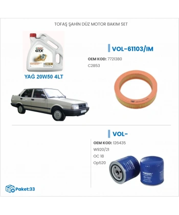 TOFAŞ ŞAHİN DÜZ MOTOR BAKIM SETİ