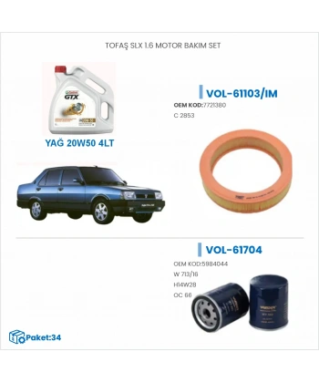 TOFAŞ SLX 1.6 MOTOR BAKIM SETİ