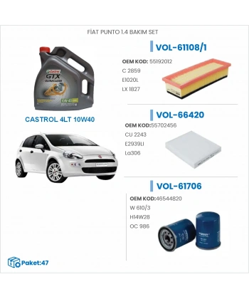 FİAT PUNTO 1.4 BAKIM SETİ