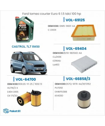 FORD TORNEO COURIER EURO 6 1.5 TDCİ 100HP