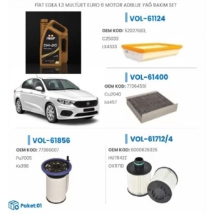 FİAT EGEA 1.3 MULTİJET EURO 6 MOTOR ADBLUE YAĞ BAKIM SET