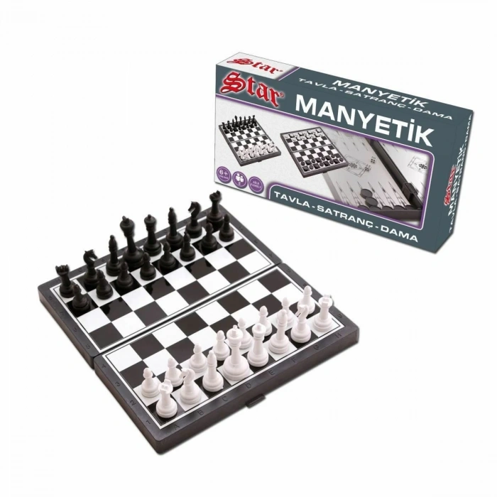 1050170 Manyetik Satranç-Tavla 2si 1 Arada Küçük Boy