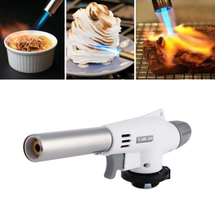 1300°C Çok Amaçlı Gaz Torch Çakmak - Mutfak, Mangal, Lehimleme Pürmüz Alev Tabancası
