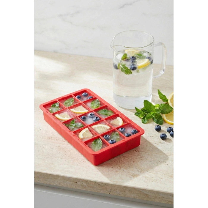 15 Hazneli Silikon Buz Kalıbı & Çok Amaçlı Buzluk Ve Dondurucu Organizeri 12x19 cm