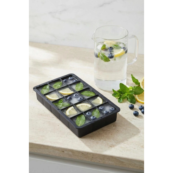 15 Hazneli Silikon Buz Kalıbı & Çok Amaçlı Buzluk Ve Dondurucu Organizeri 12x19 cm