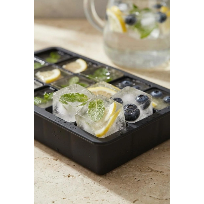 15 Hazneli Silikon Buz Kalıbı & Çok Amaçlı Buzluk Ve Dondurucu Organizeri 12x19 cm