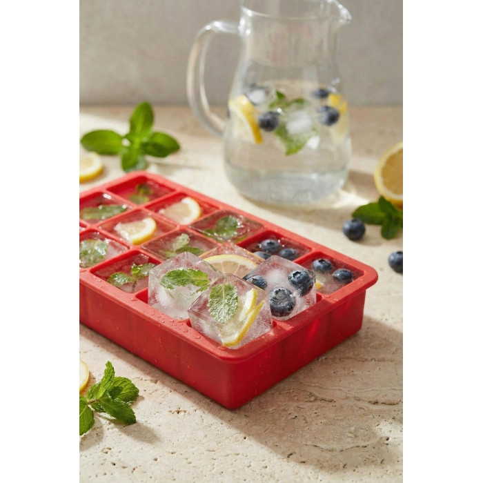 15 Hazneli Silikon Buz Kalıbı & Çok Amaçlı Buzluk Ve Dondurucu Organizeri 12x19 cm