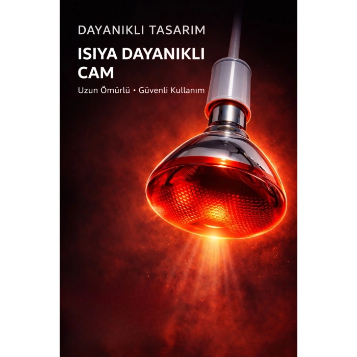 150W Isıtıcı Ampul Kırmızı Isı Lambası Civciv Kümes Kuluçka E27 Duy Isıtma Ampulü