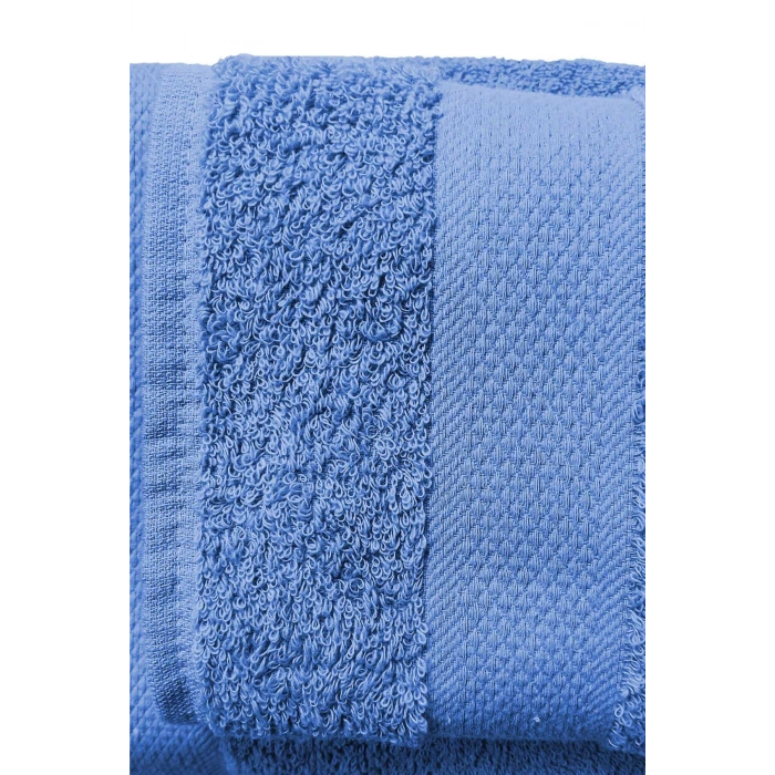 2 li Banyo Havlu Takımı %100 Pamuklu Dry Mavi