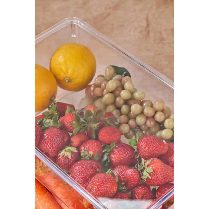 2 Li Kapaklı Buzdolabı Organizeri & Buzdolabı Düzenleyici 4,5 lt
