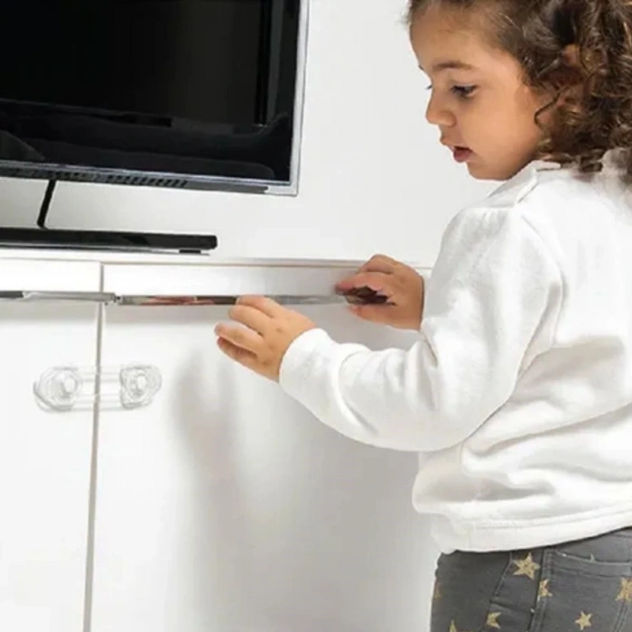 2li Mini Çok Amaçlı Kilit- Çocuk Güvenlik Gereçkerli Çekmece,Dolap,Kapak Kilidi