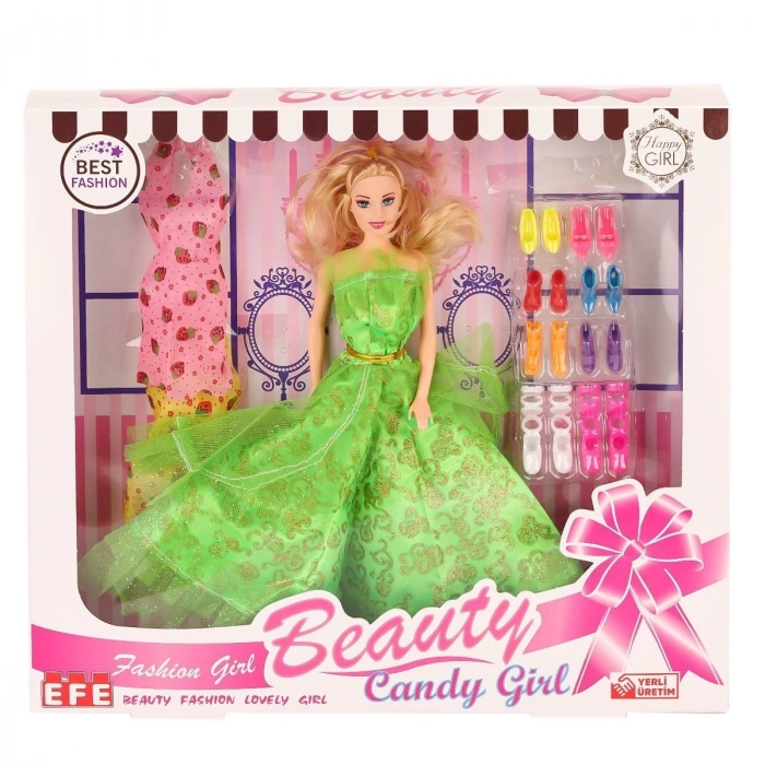 207 Ayakkabı Setli Candy Girl Bebek - Stokta Olan Model Gönderilir