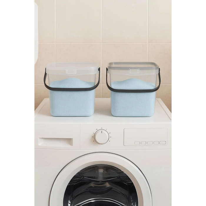 2’li Multibox Deterjanlık Kutusu & Banyo Düzenleyici & Saklama Kutusu 6 Lt Şeffaf
