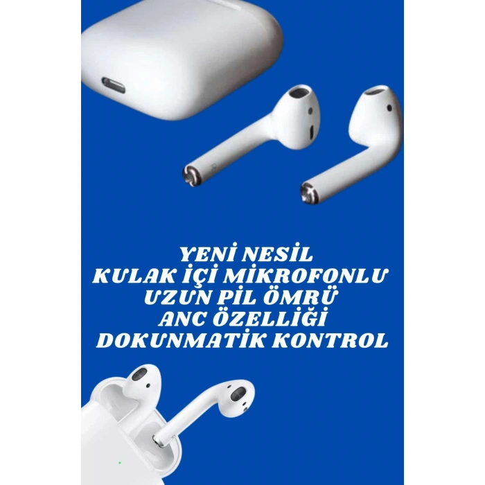 2.Nesil Yeni Model TWS Bluetooth Kulaklık Dokunmatik Kontrol Yüksek Ses Kaliteli