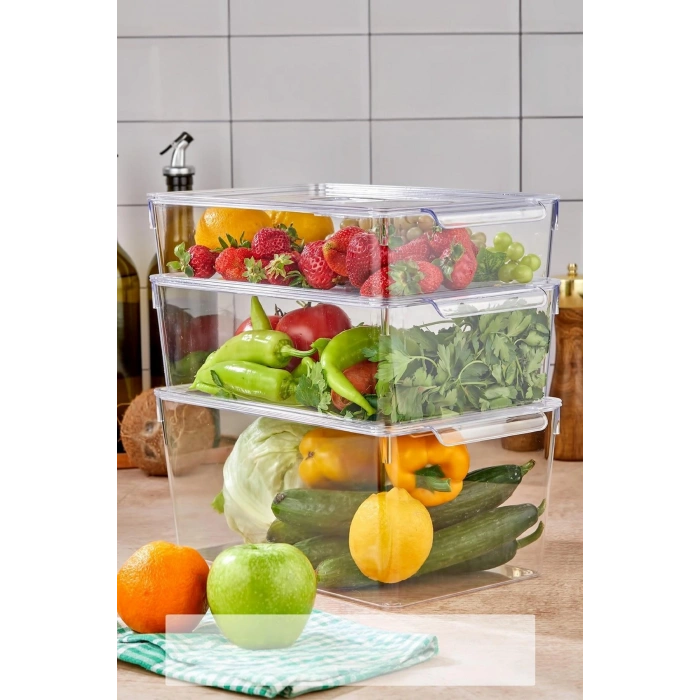 3 Lü Buzdolabı Organizeri MIX Set (3 lt + 4,5 lt + 6 lt)