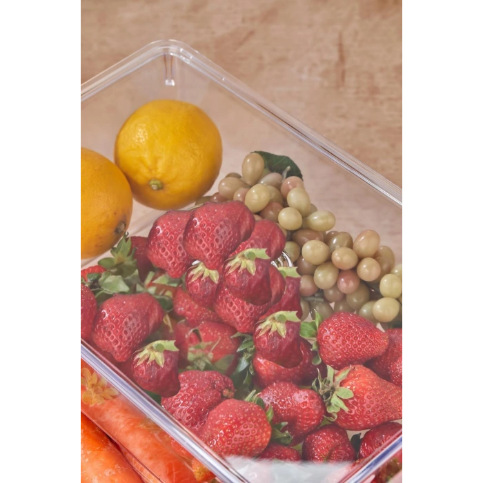 3 Lü Kapaklı Buzdolabı Organizeri & Buzdolabı Düzenleyici 3 lt