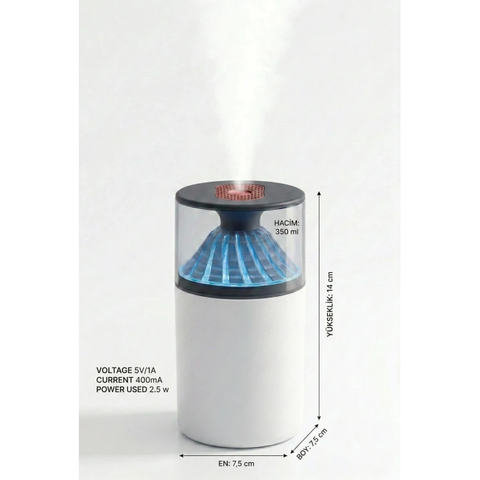 350 ml LED Işıklı Hava Nemlendirici & Modern Oda Kokusu Difüzörü