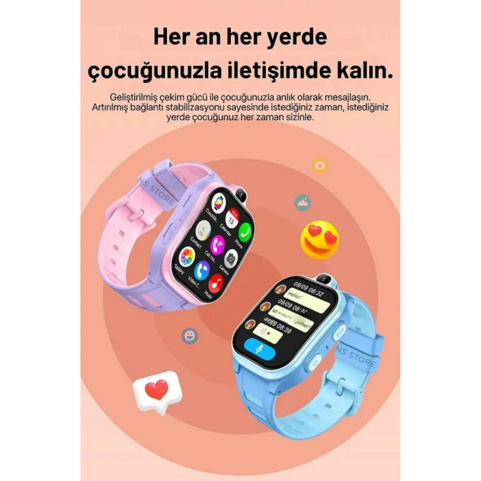 4G Bağlantılı Akıllı Çocuk Saati, GPS Konum Takibi ve Görüntülü Konuşma Özellikli