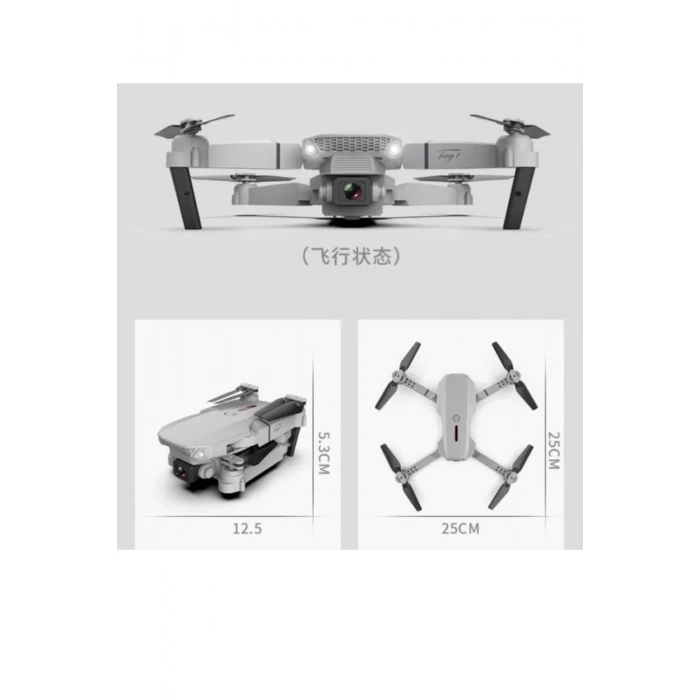 4K Çift Kameralı Katlanabilir Drone, WiFi Kontrol ve Uzaktan Kumanda ile Kullanım