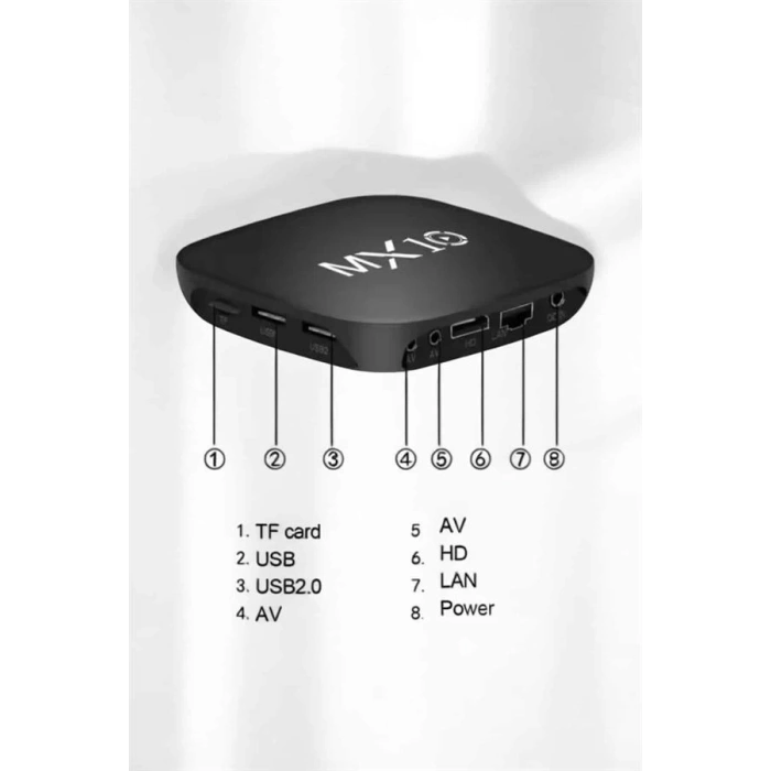 4K TV Uyumlu HD Çözünürlüklü Mx Box S 8 GB