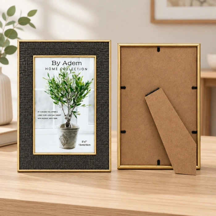5x7 Kabartmalı Gold Çerçeve