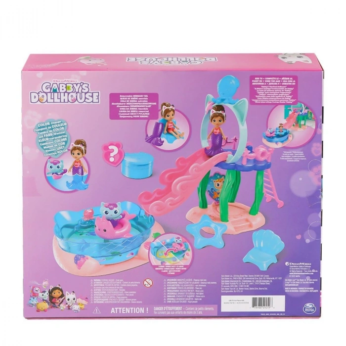 6067878 Gabbys Dollhouse Gabby ve Mercat Purr-ific Havuz Oyun Seti