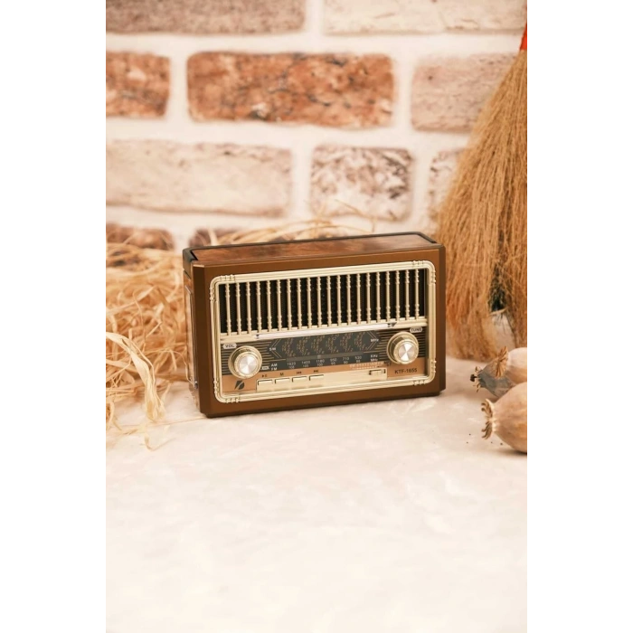 8 Bantlı Nostaljik Radyo - Bluetooth, USB, SD Kart Desteği ve Hoparlör Özellikli
