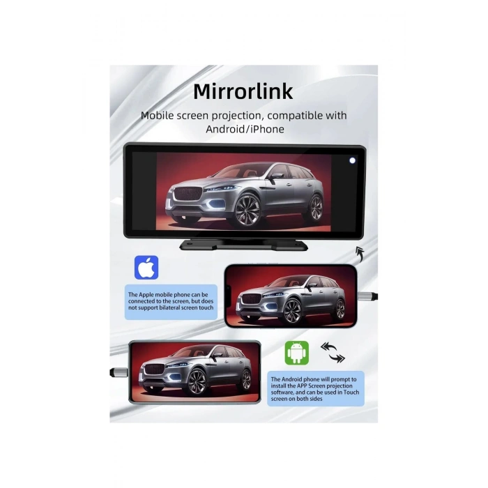 9 İnç Dokunmatik Ekranlı, Bluetooth Özellikli ve Universal Araç Uyumlu Multimedya Ekranı