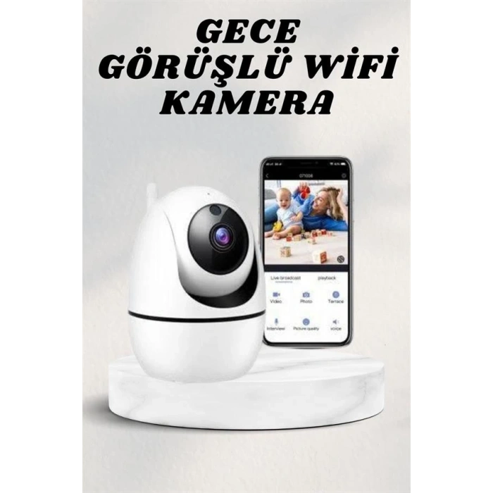 Akıllı Telefon Uyumlu Gece Görüşlü Güvenlik Kamerası