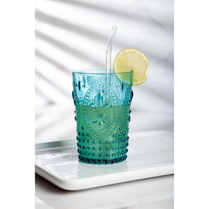 Akrilik Aquamarin Tekli Kısa Bardak & Su Meşrubat Kahve Yanı Bardağı 400 ml ( Cam Değildir )