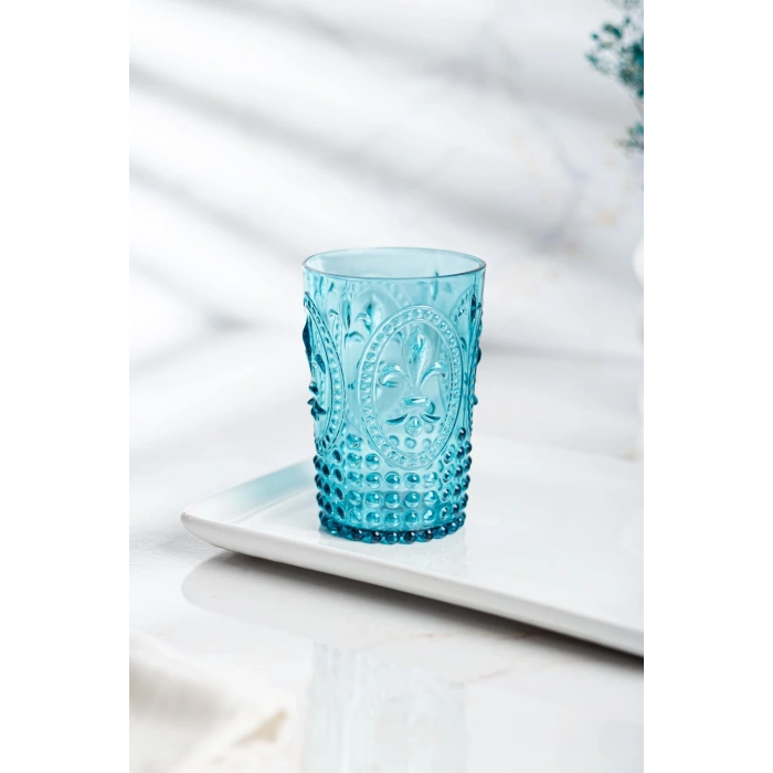 Akrilik Aquamarin Tekli Kısa Bardak & Su Meşrubat Kahve Yanı Bardağı 400 ml ( Cam Değildir )