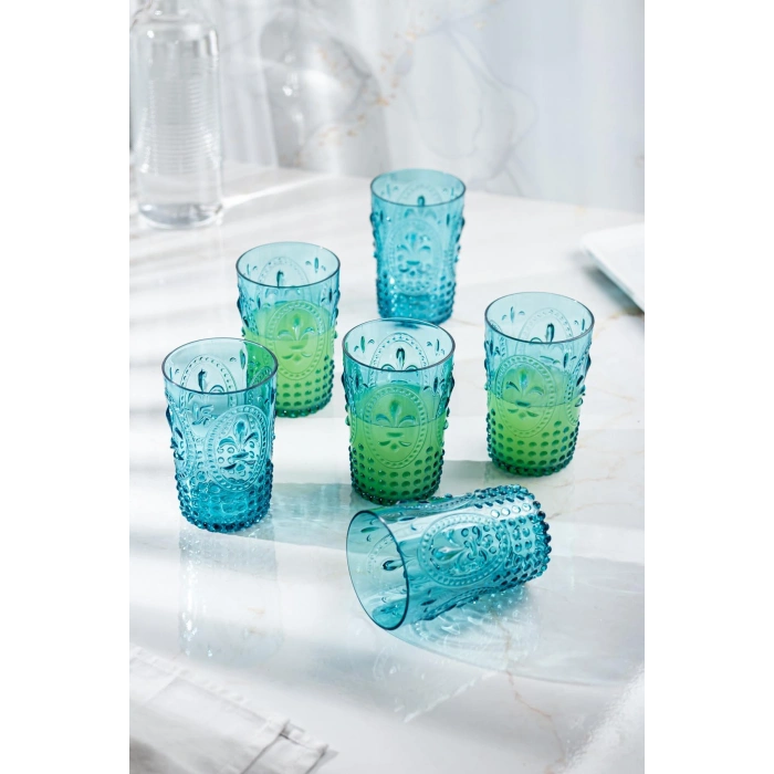 Akrilik Aquamarin Tekli Kısa Bardak & Su Meşrubat Kahve Yanı Bardağı 400 ml ( Cam Değildir )