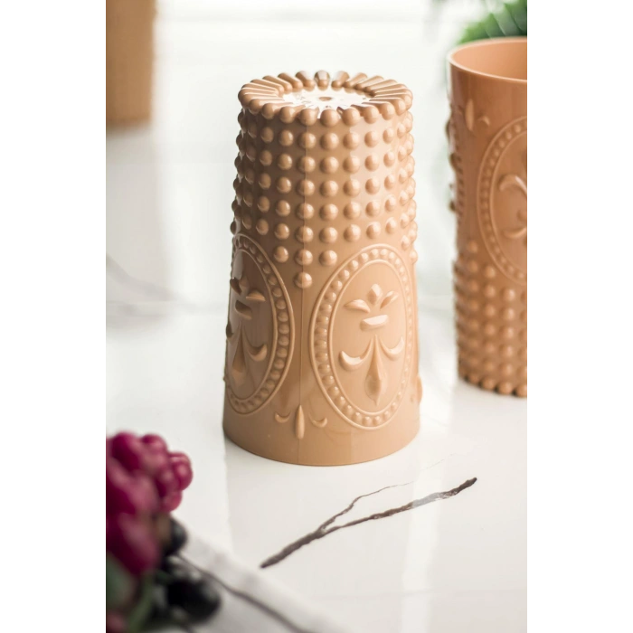 Akrilik Bal Tekli Uzun Bardak & Su Meşrubat Bardağı 750 ml ( Büyük Boy & Cam Değildir )