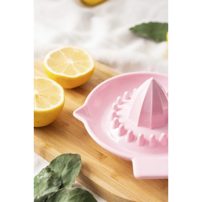 Akrilik Koyu Pembe Limon Sıkacağı Pratik Limon Sıkacağı