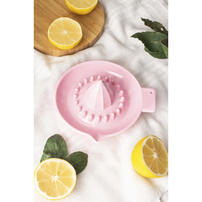 Akrilik Koyu Pembe Limon Sıkacağı Pratik Limon Sıkacağı