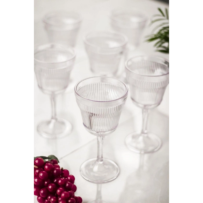 Akrilik Şeffaf Tekli Kadeh & Su Meşrubat Kahve Yanı Bardağı 300 ml ( Cam Değildir )