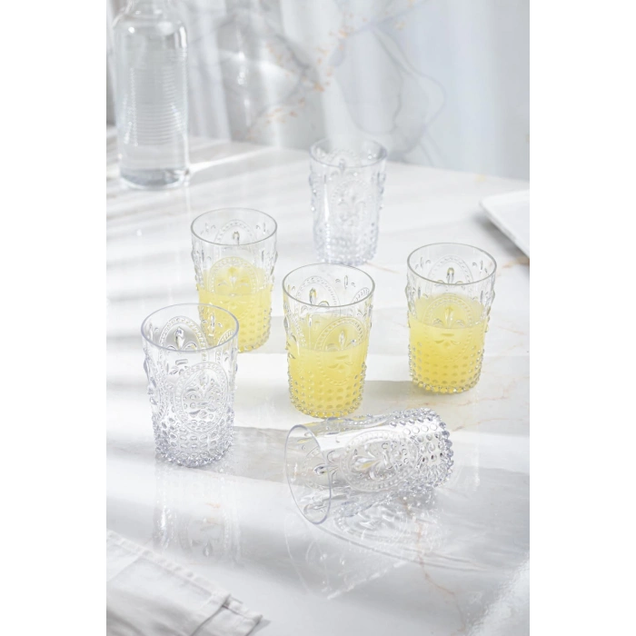 Akrilik Şeffaf Tekli Kısa Bardak & Su Meşrubat Kahve Yanı Bardağı 400 ml ( Cam Değildir )